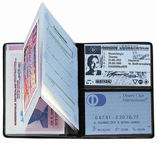 CreativDesign® Ausweistasche "Euro" Normalfolie mit Einschub