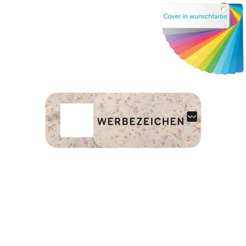 Biologisch abbaubare Webcam Cover in individueller Klappkarte T10