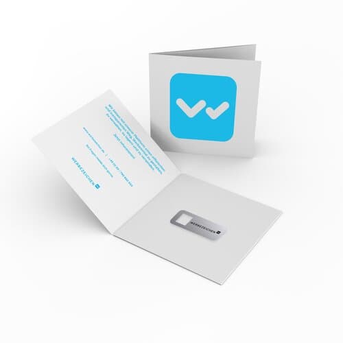 Umweltfreundliches Webcam Cover in individueller Klappkarte T10