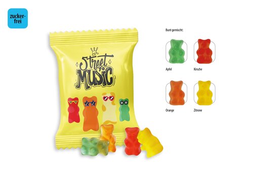 Gummibärchen zuckerfrei Werbetüte