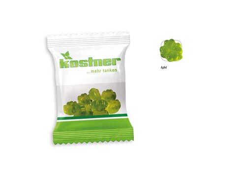 Fruchtgummi Kleeblatt Werbetüte