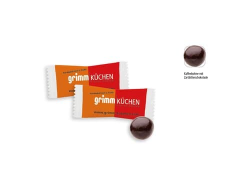 Schoko-Kaffeebohne im Flowpack