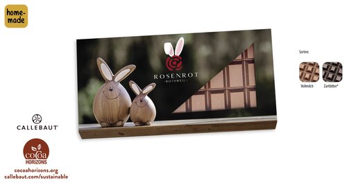 Schokolade 100 g Tafel im Karton