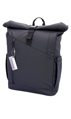 TROIKA Roll Top Rucksack TROIKA BLACK ROLL TOP