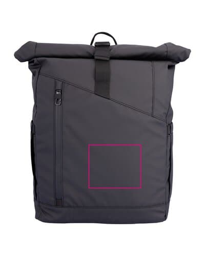 TROIKA Roll Top Rucksack TROIKA BLACK ROLL TOP