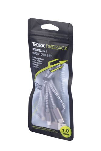TROIKA Ladekabel TROIKA DREIZACK