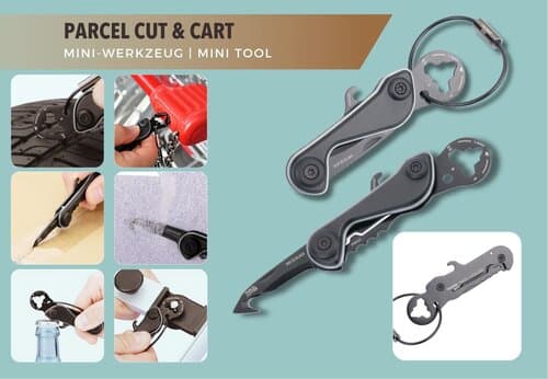 TROIKA Mini-Werkzeug PARCEL CUT & CART