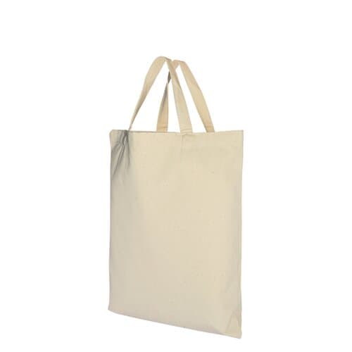 Baumwolltasche mit kurzen Griffen - 340 g/m² - 38 x 42 cm