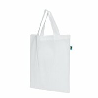Fairtrade Baumwolltasche mit kurzen Griffen  140 gm  38 x 42 cm