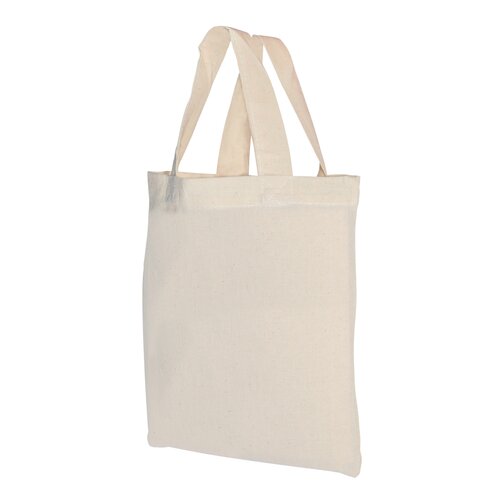 Baumwolltasche mit kurzen Griffen - 125 g/m² - 22 x 26 cm
