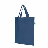 Fairtrade Baumwolltasche mit kurzen Griffen  140 gm  38 x 42 cm