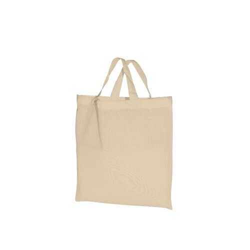 Baumwolltasche mit kurzen Griffen - 140 g/m² - 28 x 32 cm