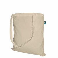 Fairtrade Baumwolltasche mit langen Griffen  140 gm  38 x 42 cm