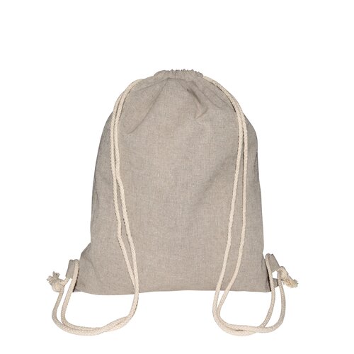 Melierte Recycling-Turnbeutel - 150 g/m² - 38 x 42 cm