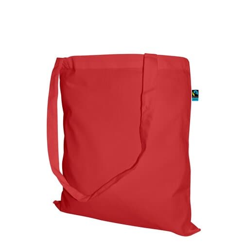 Fairtrade Baumwolltasche mit langen Griffen - 140 g/m² - 38 x 42 cm