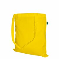 Fairtrade Baumwolltasche mit langen Griffen  140 gm  38 x 42 cm