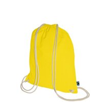 Fairtrade Baumwoll-Turnbeutel mit Tragekordeln - 140 gm - 38 x 46 cm