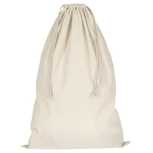 Baumwollbeutel mit doppeltem Kordelzug - 140 g/m² - 50 x 75 cm