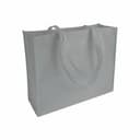 Non-Woven-Tasche mit langen Griffen - 100 g/m² - 50 x 12 x 40 cm in grau