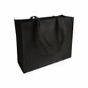 Non-Woven-Tasche mit langen Griffen - 100 g/m² - 50 x 12 x 40 cm in schwarz