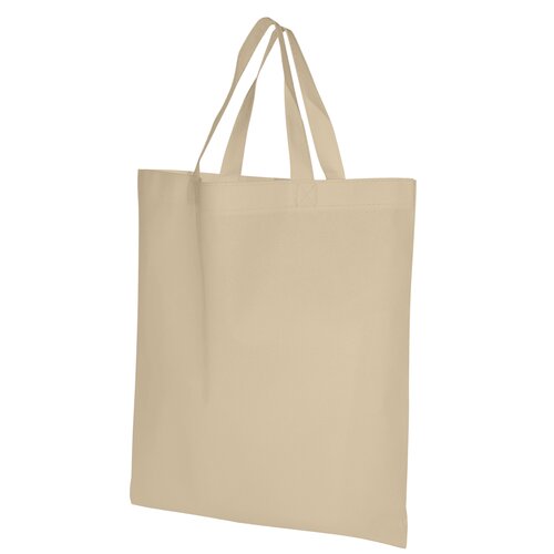 Non-Woven-Tasche mit kurzen Griffen - 80 g/m² - 38 x 42 cm