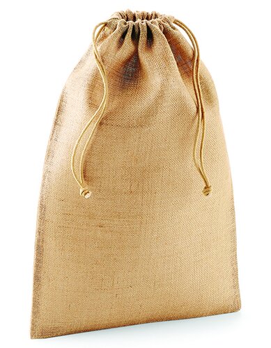 Jute-Beutel mit doppeltem Kordelzug - 10 x 15 cm