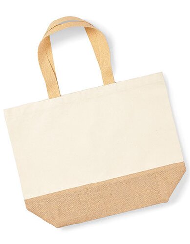 Jute-Tasche mit zwei langen Griffen - ca. 407g/m² - 38 x 18 x 44 cm