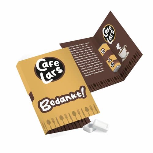 Faltkarte mit 1 Pfefferminzriegel