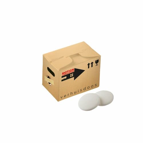 Umzugskarton mit Pfefferminz