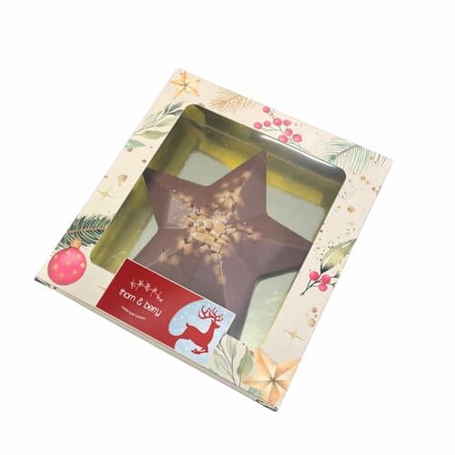 Schokoladen-Weihnachtsstern mit Karamell-Meersalz