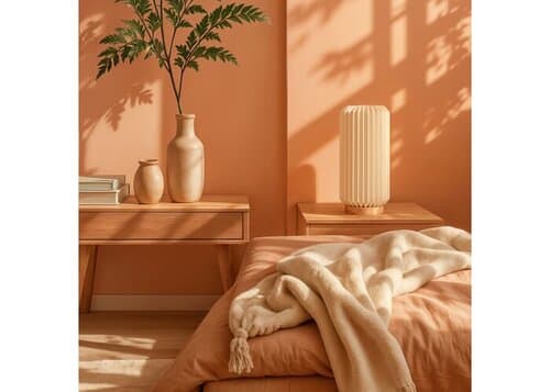 Coollux faltbare Papier-LED-Lampe Aurora Tall auf Holzsockel, 32cm