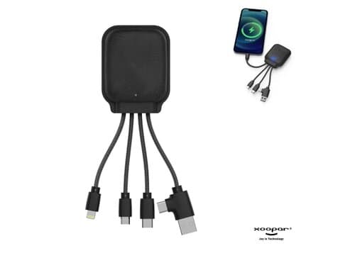 4001 | Xoopar Iné Gamma NFC Powerbank with Charging cables 3000mAh