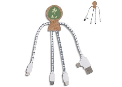 Xoopar Mr. Bio Cork Charging Cable