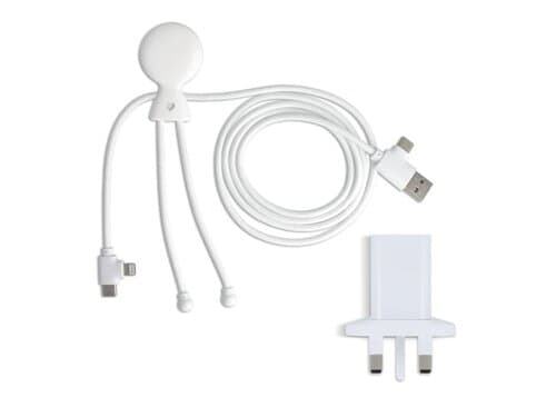 2090 - Xoopar Mr. Bio Langes Ladekabel + UK Stecker Adapter