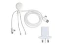2090 - Xoopar Mr. Bio Langes Ladekabel + UK Stecker Adapter