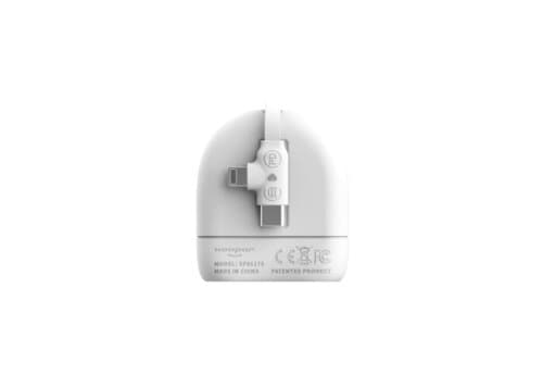 Xoopar ICE-R Einziehbares USB-C- und Lightning-Kabel 60 W 1 Meter