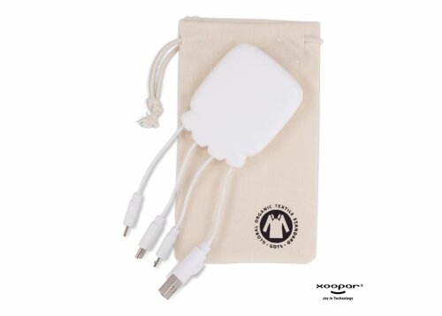 3192 | Xoopar Octopus Gamma 2 Powerbank with Bio Charging cable 3000mAh
