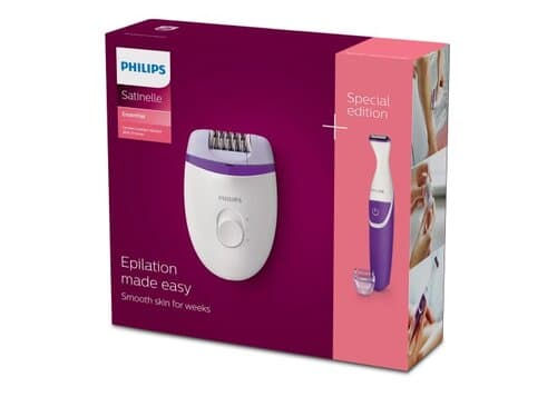 BRP505|Philips Satinelle Kompakt-Epilierer mit Kabel &amp; kabellosem Bikini-Trimmer