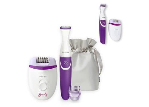BRP505|Philips Satinelle Kompakt-Epilierer mit Kabel &amp; kabellosem Bikini-Trimmer
