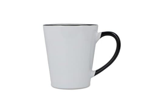 Melbourne Sublimationsbecher farbiger Rand &amp; Henkel 300ml