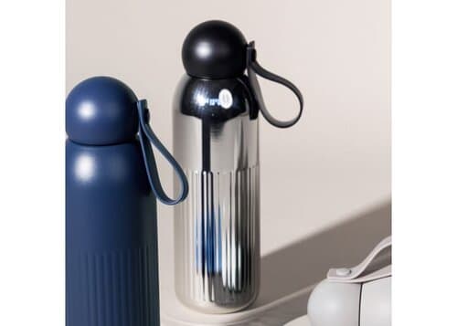 Sagaform Tekla Stahlisolierflasche Chrom (recycelt) 500 ml