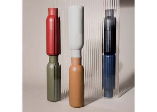 Sagaform Tekla Push Stahlisolierflasche mit Druckverschluss (recycelt) 500 ml