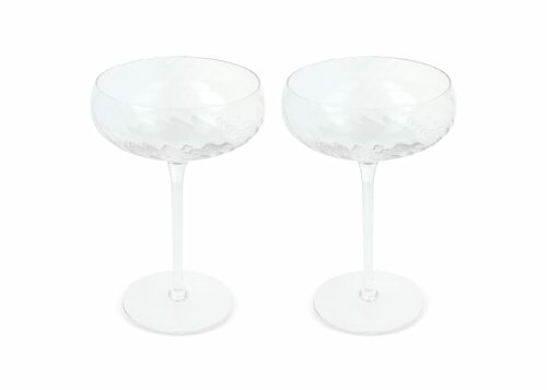 Byon Opacity 2er-Set Sektgläser mit stilvollem Glasmuster 300ml