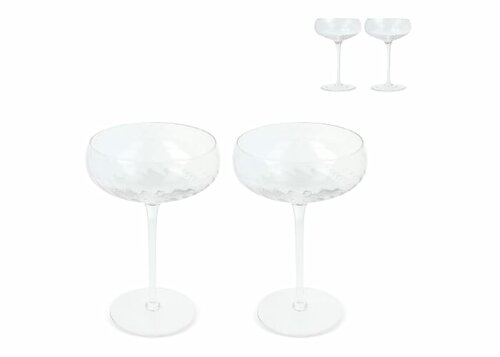 Byon Opacity 2er-Set Sektgläser mit stilvollem Glasmuster 300ml