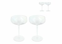 Byon Opacity 2er-Set Sektgläser mit stilvollem Glasmuster 300ml