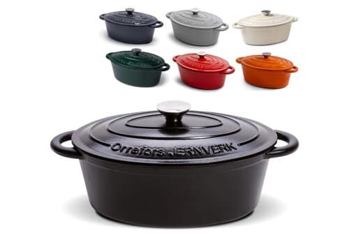 Orrefors Jernverk Emaillierte Ovale Eisenpfanne 3.5L