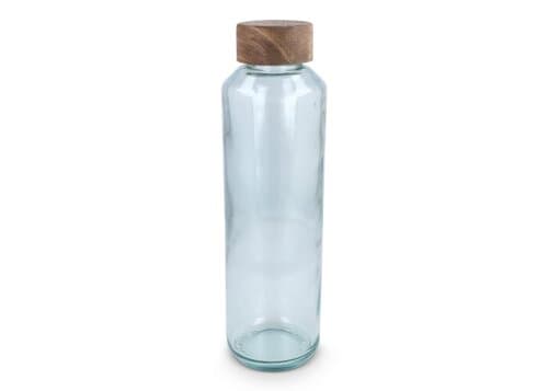 InSideOut Recycelte Glaswasserflasche ReuuZ mit Holzverschluss 650 ml