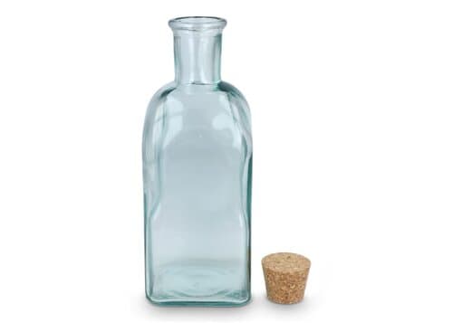 InSideOut Square Recycelte Glaswasserflasche ReuuZ mit Korkverschluss 500ml