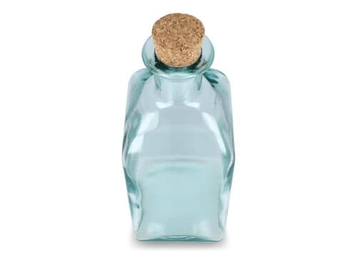 InSideOut Square Recycelte Glaswasserflasche ReuuZ mit Korkverschluss 1 l