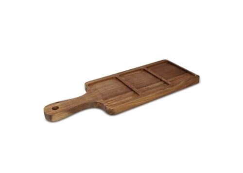 InSideOut Servierbrett aus Holz mit 3 Keramikschalen